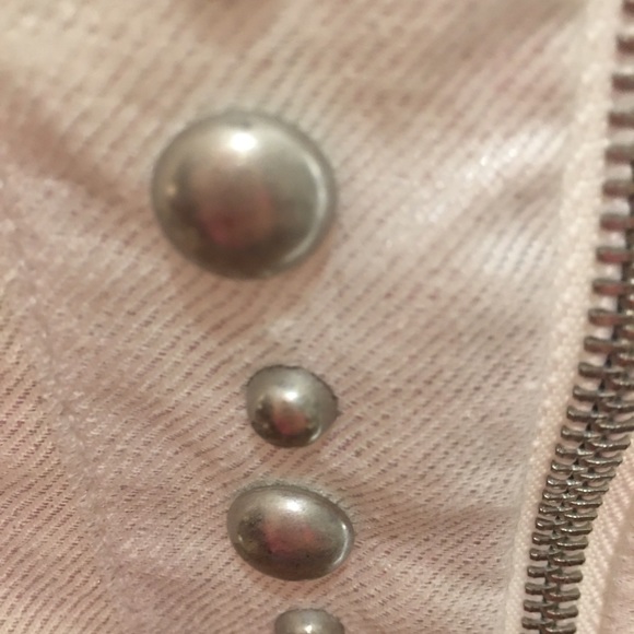 White with Silver Zip Front Blazer Jacket - Picture 3 of 3